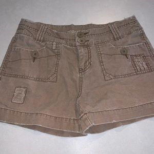 Tan cargo like jean shorts from Maurices